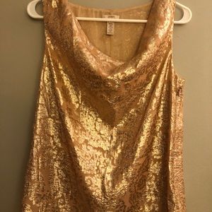 JCrew Silk Blend Gold Top